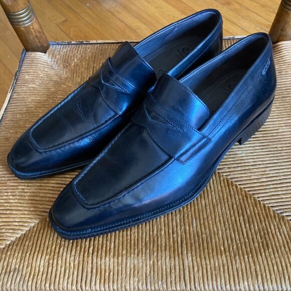 Ecco Melbourne loafers LIKE NEW black leather size 43 / 10US - Picture 1 of 7